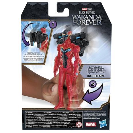 Hasbro, Black Panther: Wakanda Forever, Ironheart Trasformazione Vibranio, Action Figure da 15 cm - 4