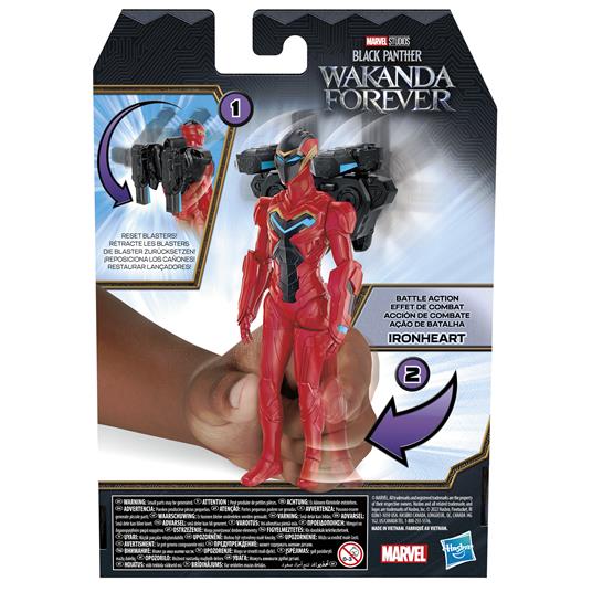 Hasbro, Black Panther: Wakanda Forever, Ironheart Trasformazione Vibranio, Action Figure da 15 cm - 4