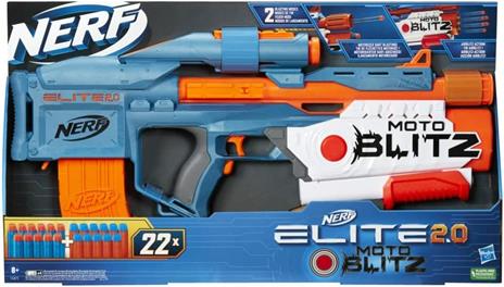 Nerf Elite 2.0 - Motoblitz CS-10, blaster motorizzato con 2 modalità di lancio, include 22 dardi originali Nerf Elite - 3