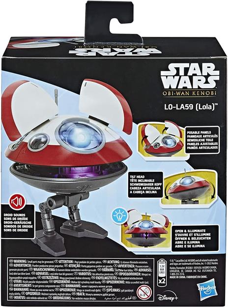 Hasbro Star Wars - L0-LA59 (Lola), action figure elettronica interattiva di droide "Star Wars: Obi-Wan Kenobi" - 3