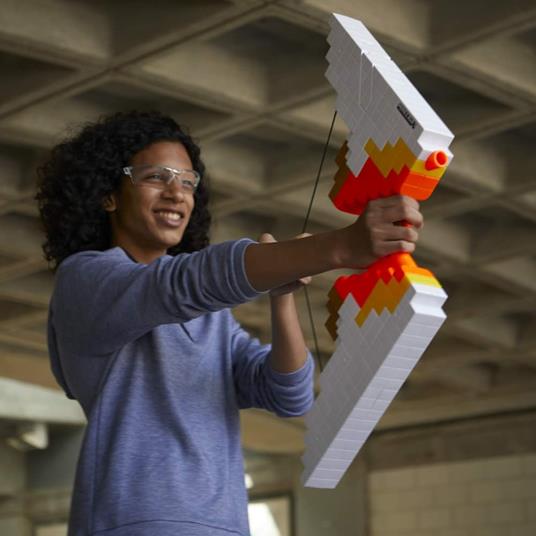 Nerf Minecraft - Sabrewing, arco motorizzato lancia i dardi, design ispirato al videogioco, include 8 dardi Nerf Elite - 4