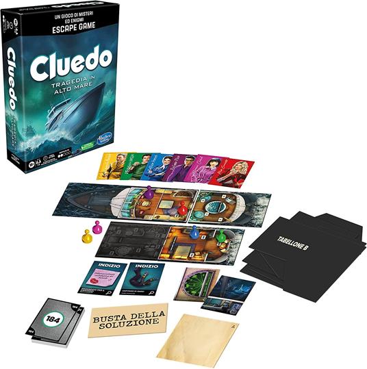 Hasbro - Cluedo Escape Mistero all'Hotel Black - Gioco da Tavolo – Taverna  del Gargoyle