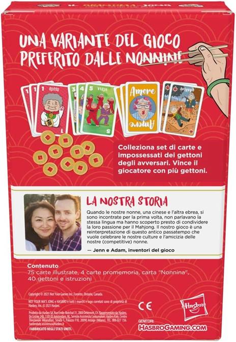 Il Grandma-Jong, un gioco di carte dal ritmo incalzante per 3-4 giocatori,  ispirato al Mahjong e a 2 nonne - Hasbro - Games - Giochi di ruolo e  strategia - Giocattoli