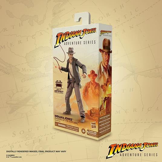 Hasbro Indiana Jones e i Predatori dell'arca perduta, Adventure Series, Action Figure di Indiana Jones da 15 cm - 2