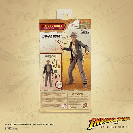 Hasbro Indiana Jones e i Predatori dell'arca perduta, Adventure Series, Action Figure di Indiana Jones da 15 cm - 3