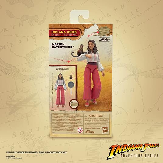 Indiana Jones, action figure di Marion Ravenwood da 15 cm, Adventure Series - 3