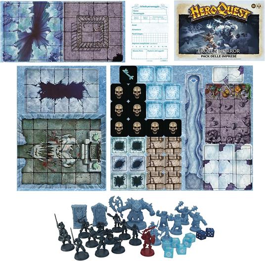 Avalon Hill - HeroQuest, Pack delle imprese Frozen Horror, gioco dungeon crawler dai 14 anni in su - 5