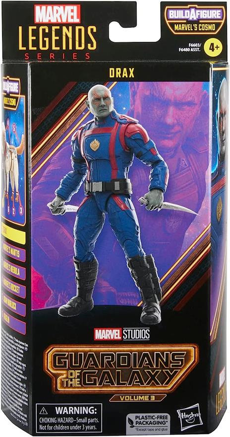 Hasbro Marvel Legends Series, Drax, Action Figure ispirate al Film Guardiani della Galassia Vol. 3", da 15 cm - 2