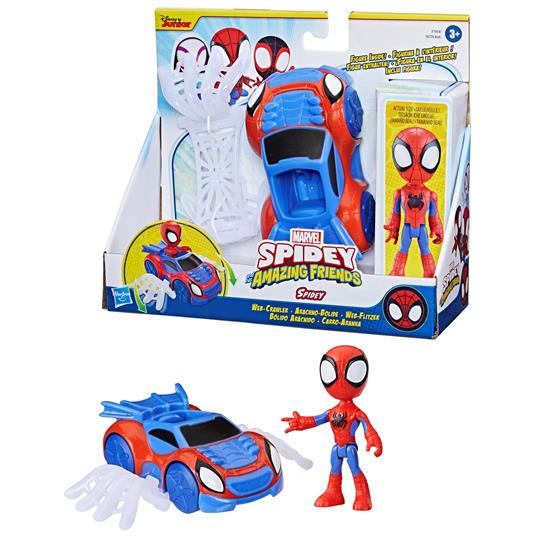 Spidey Veicolo Con Personaggio E Accessori - Spidey Web