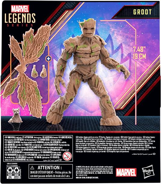 Hasbro, Marvel, Legends Series, Groot, Action Figure ispirate al Film Guardiani della Galassia Vol. 3", da 15 cm - 3