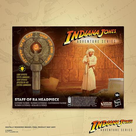 Hasbro Indiana Jones e i Predatori dell'Arca Perduta, Adventure Series, Amuleto dell'Asta di Ra, Replica 1:1 - 2