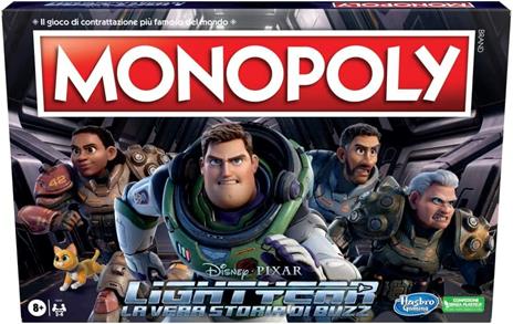 Monopoly - Lightyear di Disney Pixar, gioco da tavolo per famiglie e bambini, giochi da tavolo in famiglia