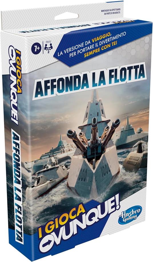 Affonda la flotta, I Gioca Ovunque, gioco portatile per 2 giocatori, gioco da viaggio per bambini e bambine - 2