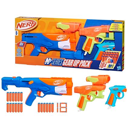 Nerf N Series N- Series - Gear Up Pack Confezione da 3 blaster 18 dardi N1