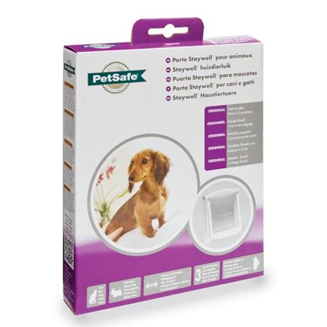 PetSafe Porta per Animali a 2 Direzioni 715 Piccola 17,8x15,2 cm Bianca 5017 - 3