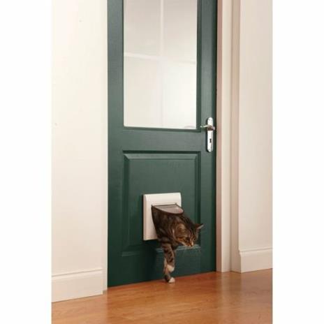 PetSafe Porta Basculante per Gatti Manuale a 4 Modalità Tunnel Classic 917 Bianco 5030 - 2