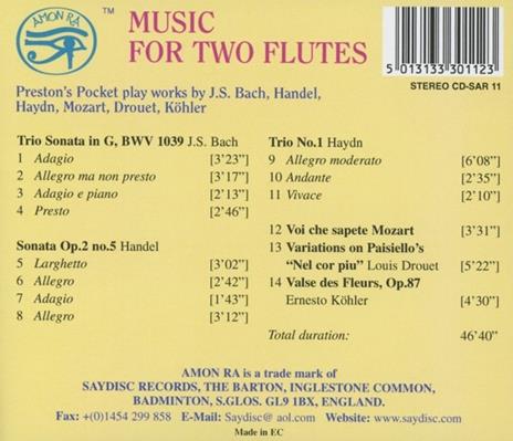 Music for Two Flutes - CD Audio - 2