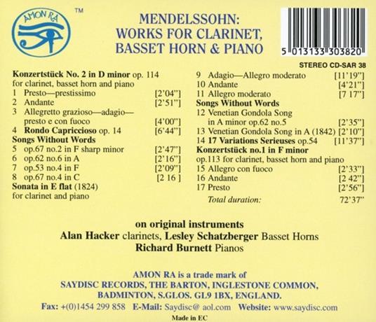 Works for Clarinet & .. - CD Audio di Felix Mendelssohn-Bartholdy - 2