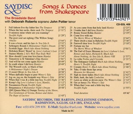 Songs & Dances from Shake - CD Audio di Broadside Band - 2