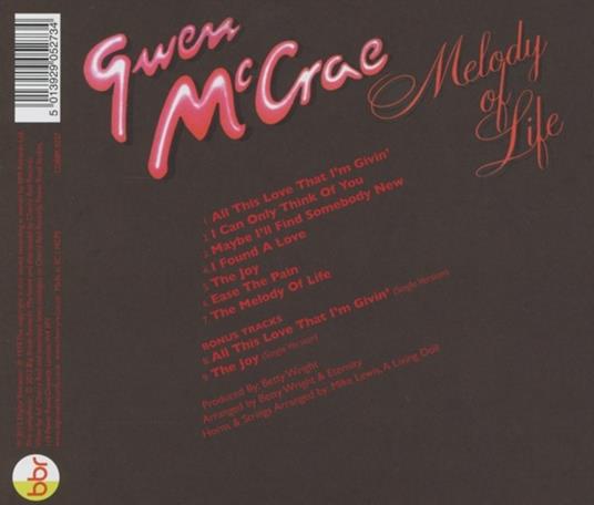 Melody of Life (Expanded Edition) - CD Audio di Gwen McCrae - 2