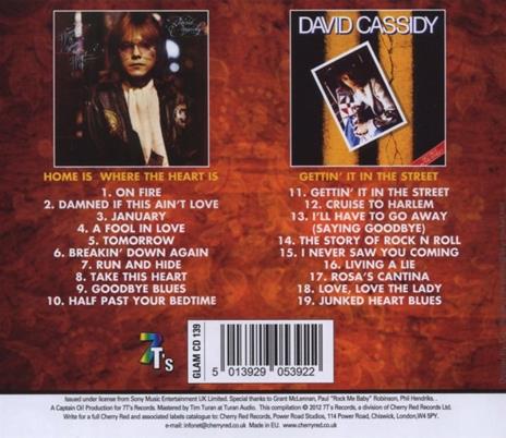 Home Is Where the Heart Is - Getting it in the Street - CD Audio di David Cassidy - 2
