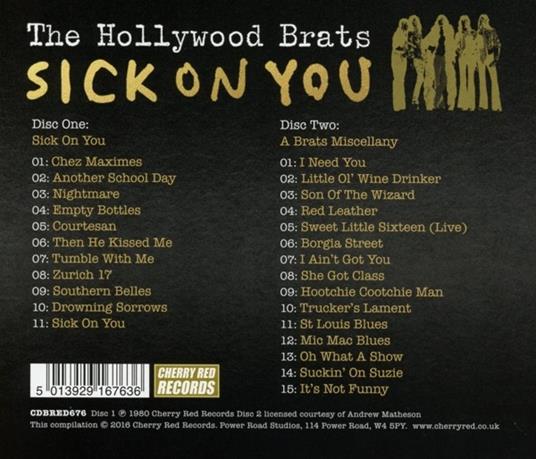 Sick on You. The Album - A Brats Miscellany - CD Audio di Hollywood Brats - 2