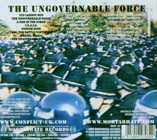 Ungovernable Force - CD Audio di Conflict - 2