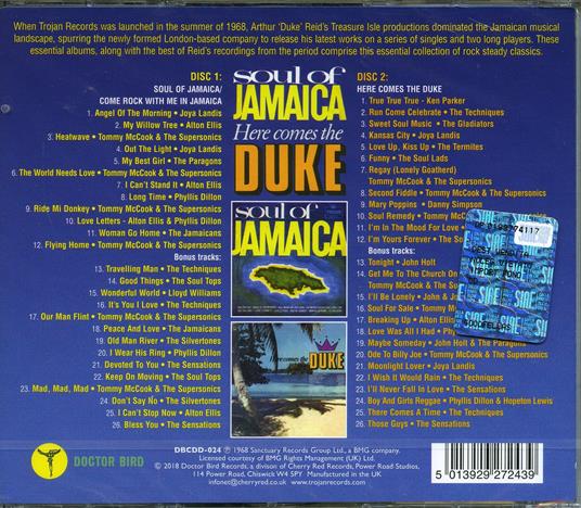 Soul of Jamaica. Here Comes the Duke - CD Audio - 2