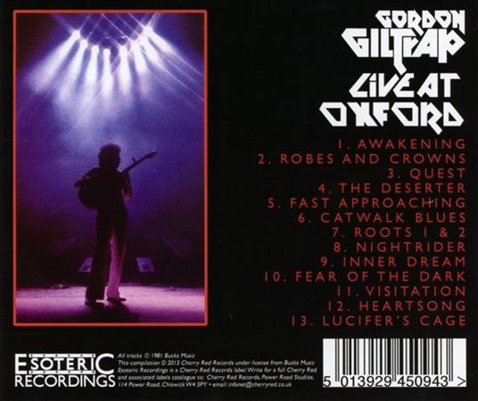 Live at Oxford - CD Audio di Gordon Giltrap - 2