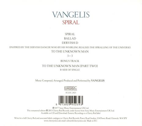 Spiral - CD Audio di Vangelis - 2