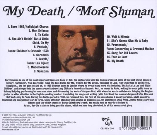 My Death - CD Audio di Mort Shuman - 2