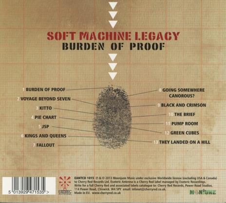 Burden of Proof - CD Audio di Soft Machine Legacy - 2