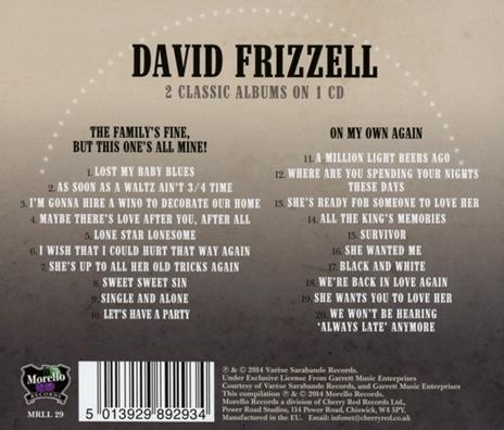 Family's Fine, But This.. - CD Audio di David Frizzell - 2