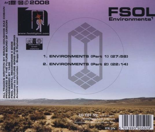 Environments - CD Audio di Future Sound of London - 2