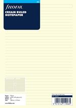 Filofax - Fogli a righe per appunti, formato A5, colore carta: panna