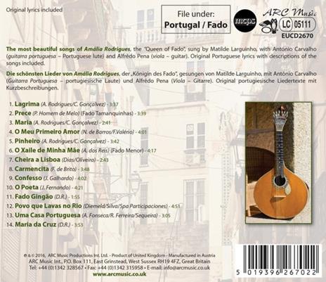 Best of Fado. Tribute to Amalia Rodrigues - CD Audio di Matilde Larguinho - 2