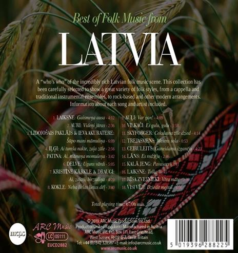 Best of Folk Music from Latvia - CD Audio - 2