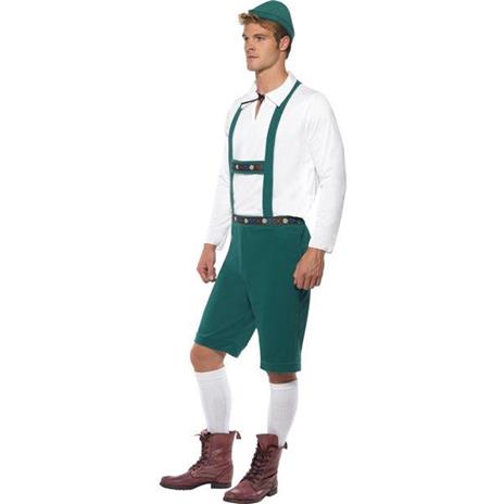 Costume Bavarese Lederhosen Verde Oktoberfest Uomo M