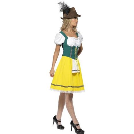 Costume Bavarese Dirndl Giallo Oktoberfest Donna M