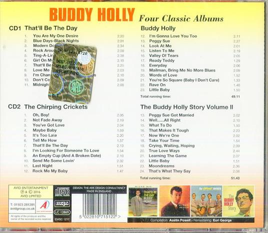 Four Classic Albums - CD Audio di Buddy Holly - 2