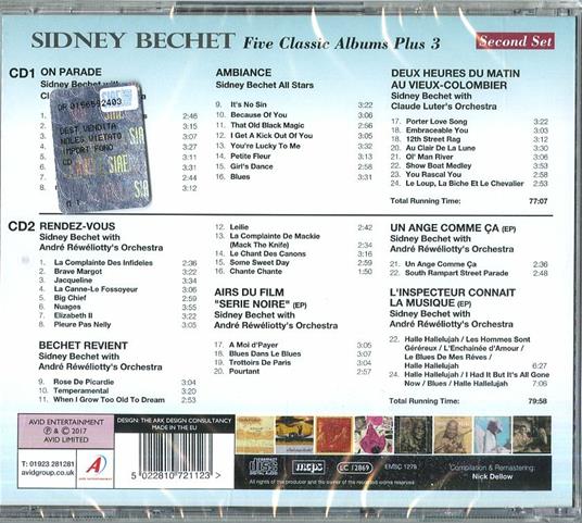 Five Classic Albums Plus - CD Audio di Sidney Bechet - 2