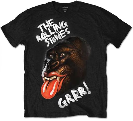 T-Shirt uomo Rolling Stones. Grrr Black Gorilla
