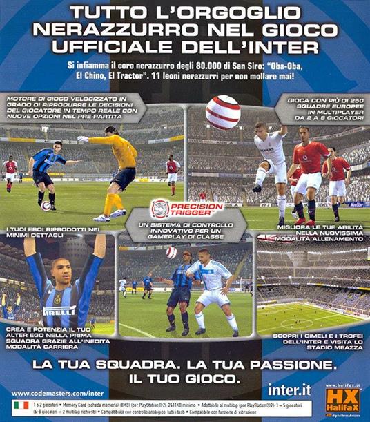 Club Football 2005 Inter - gioco per Xbox - Codemasters - Sport - Calcio -  Videogioco | IBS