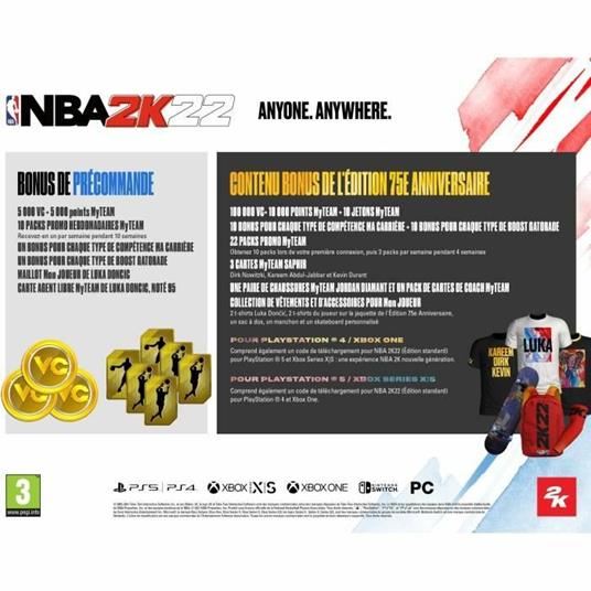 NBA 2K22 - Gioco per PS4 75th Anniversary Edition - gioco per PlayStation4  - 2k Games - Sport - Videogioco | IBS