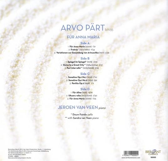 Fur Anna Maria - Vinile LP di Arvo Pärt - 2