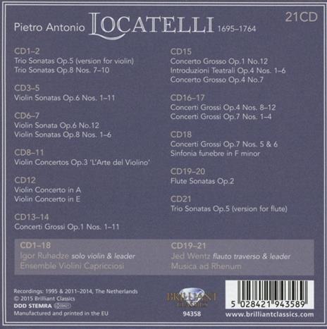 Complete Edition - CD Audio di Pietro Locatelli - 2