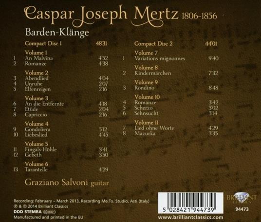 Opere per chitarra - CD Audio di Johann Kaspar Mertz - 2