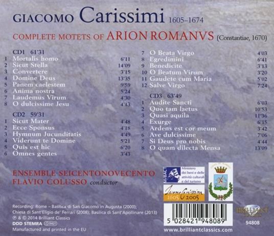Mottetti da Arion Romanus - CD Audio di Giacomo Carissimi - 2