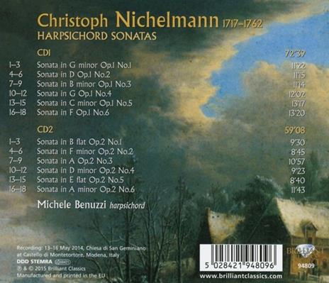 Sonate per clavicembalo - CD Audio di Michele Benuzzi,Christoph Nichelmann - 2