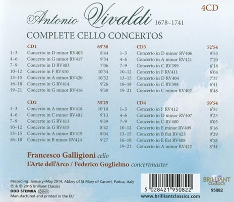 Concerti per violoncello - CD Audio di Antonio Vivaldi - 2